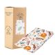 Mussola Swaddle Cotone Biologico 120x120 cm Animali della Savana Happy Bear