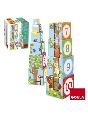 Goula Tucani educativo per bambini Gioco impilabile dai 2 anni in su, Multicolore