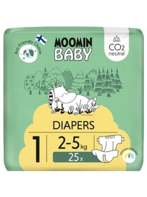 pannolino moomin baby ecologico taglia 1 finlandia 2/5 kg