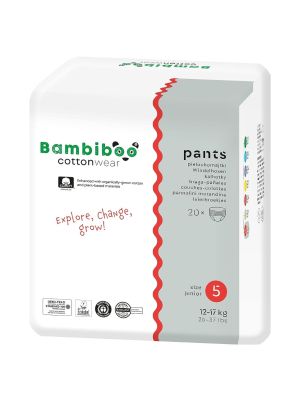 pannolini a mutandina cotone pants bambiboo tg 5 12/17 kg