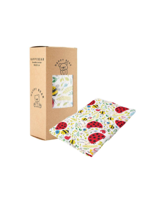 Mussola Swaddle Cotone Biologico 120x120 cm Coccinelle Happy Bear