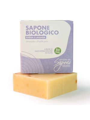 Sapone Biologico Avena e Lavanda Mani, Viso e Corpo Officina dei Saponi