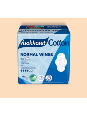 Assorbenti Giorno con Ali 12 pz Cotton Vuokkoset