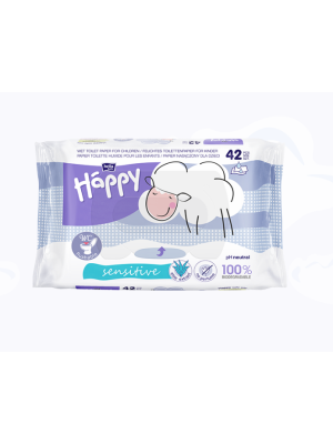 Salviette Carta Igienica Umida Senza Profumo 42 pz Happy