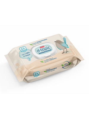 Salviette Biodegradabili all'Acqua 64 pz Buona D-Topic