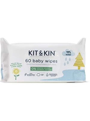 Salviette Biodegradabili all'Acqua 60 pz Kit&Kin