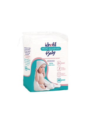 Quadrotti Cotone Bio 50 pz Idrofil