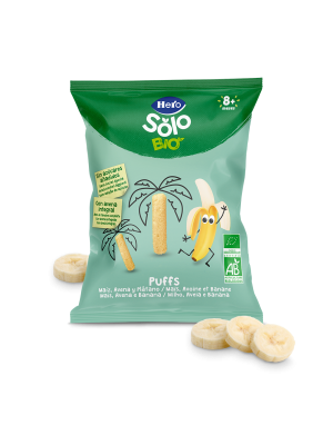 Snack Puffs Mais, Avena e Banana Biologici Hero Bio