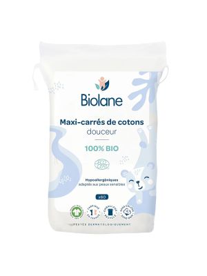 Quadrotti Cotone Bio 60 pz Biolane