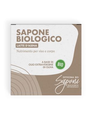 sapone biologico al latte d'asina nutrimento per viso e corpo officina dei saponi