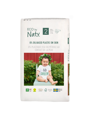 pannolini ecologici eco by naty tg 2 per neonato 3/6 kg grande scorta