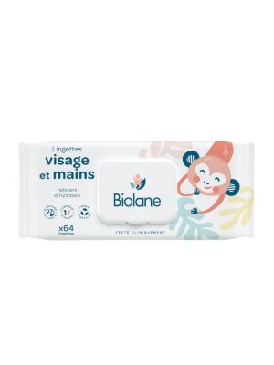 Salviette Detergenti Viso e Mani 64 pz Biolane
