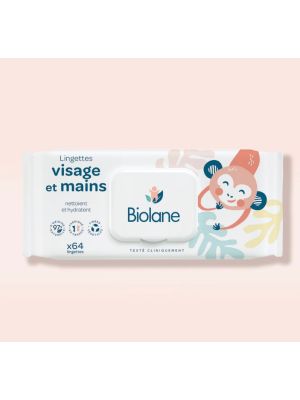 Salviette Detergenti Viso e Mani 64 pz Biolane