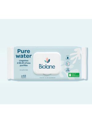 Salviette Biodegradabili Acqua Pure 48 pz Biolane
