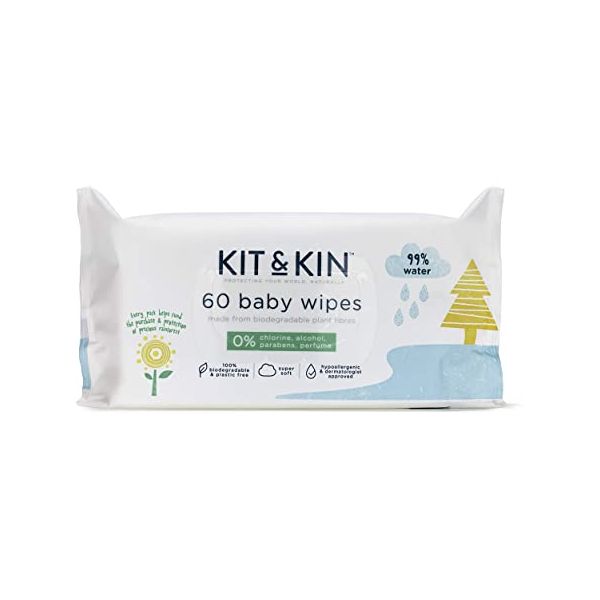 Salviette Biodegradabili 60 pz Kit & Kin