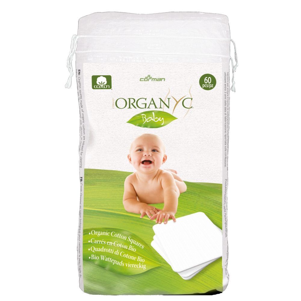 Quadrotti Organyc in cotone biologico naturale ideali per la pulizia del  neonato