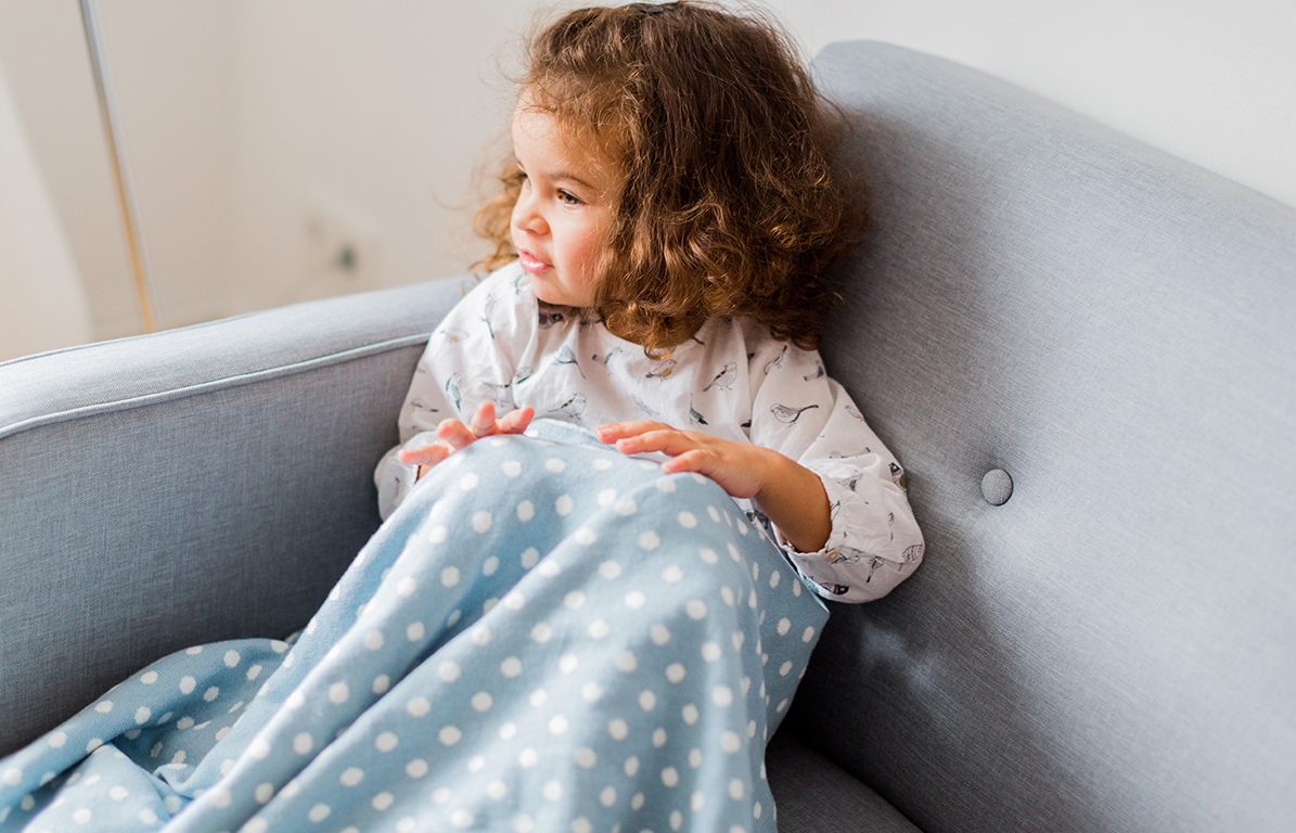 coperta morbida cotone celeste kindsgut