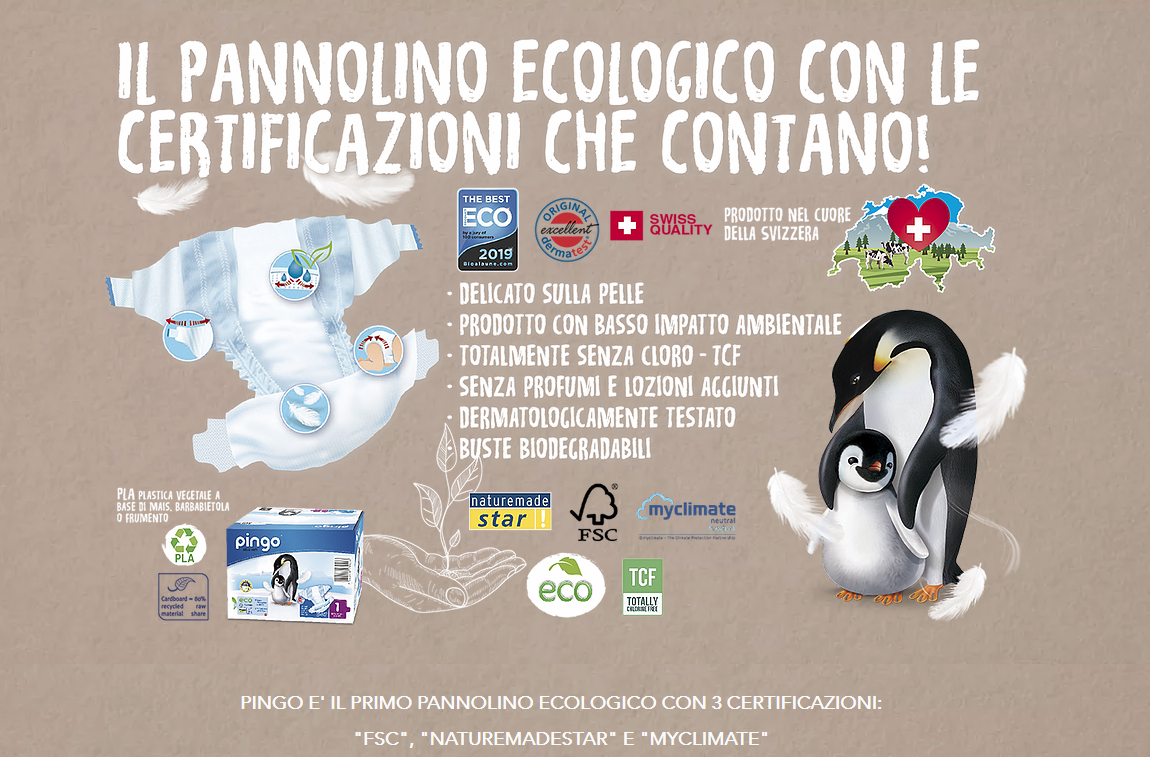 Pingo Pannolino Ecologico Per Bambino lia 3 4 9 Kg Assorbente Senza Cloro Pannolini Miscappalapipi It Www Miscappalapipi It